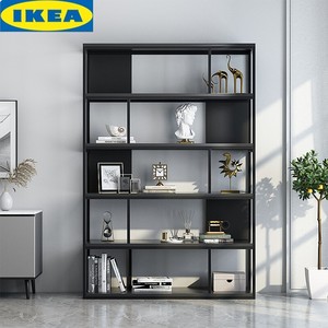 IKEA宜家书架落地客厅展示架铁艺多层置物架收纳架子办公家用手办