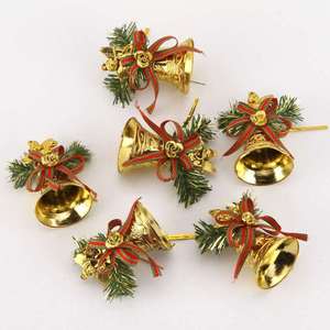 圣诞节装饰品欧美款金色圣诞铃铛圣诞树挂件26个装礼包小鼓圣诞球