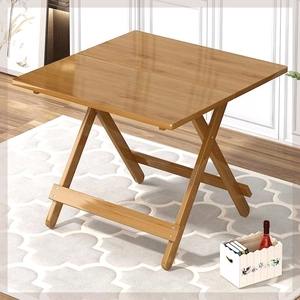 竹木可折叠桌子简易餐桌家用吃饭桌子出租房用摆摊商用楠竹小方桌