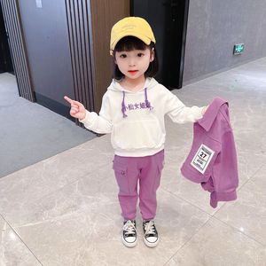 巴拉巴垃韩系女童春装套装网红春季工装6儿童洋气运动装2岁女孩衣
