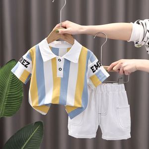 韩版男童夏装套装2022夏季新款1-3岁4儿童洋气宝宝POLO衫短袖两件