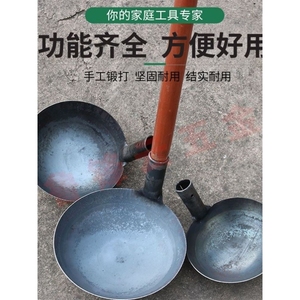 加厚大铁勺铁瓢长柄添料勺养殖用铁舀子掏粪勺工业舀水舀混凝土勺