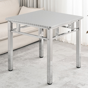 不锈钢经济型家用桌四方多功能户外可拆装加厚实用烤火桌餐桌