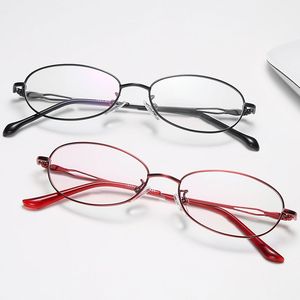 红色框眼镜女款全框钛金属文艺近视眼镜小脸装饰高度成品商务眼镜