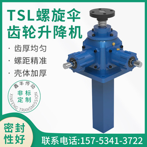 TSL升降机螺旋伞齿轮升降机电动手摇同步涡轮丝杆滚珠锥齿减速机