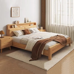 IKEA宜家纯实木床全现代简约1.8米双人床家用1米5主卧室储物收纳