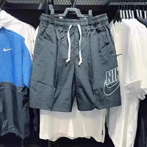 Nike耐克男子短裤夏季速干刺绣大勾梭织运动透气休闲五分裤DB3811
