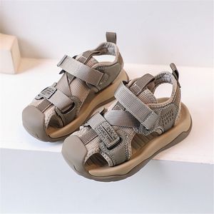巴­拉巴­拉韩系男童凉鞋夏款2023新款包头儿童运动凉鞋防踢软底防
