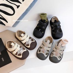 巴­拉巴­拉男童包头凉鞋2024年夏季新款1-3宝宝韩版网面透气儿童