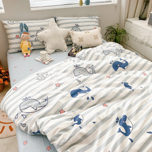 海世界丨海底世界纯棉床单床笠儿童被套定制枕套单件床品配套定做