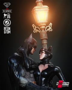 蝙蝠侠&猫女的恋情Catwoman and Batman 3D打印模型STL文件数据