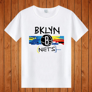 布鲁克林篮网队城市版篮球运动哈登欧文杜兰特大码短袖T恤新款DIY