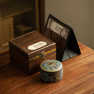 陶瓷茶叶罐包装空盒复古紫砂单罐礼盒装红茶普洱黑茶存储罐子定制