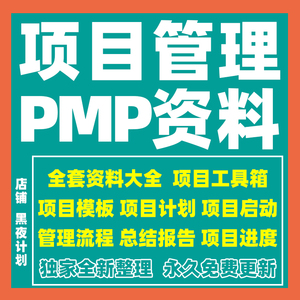 PMP项目管理模板IT信息开发实施验收流程工具箱文件表格PPT资料