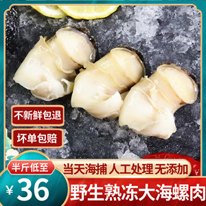 青岛海螺肉即食 鲜活大海螺现剥冷冻 贝类海鲜水产250g满3斤包邮