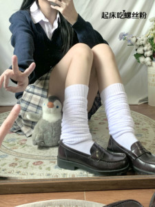 堆堆袜原单jk制服袜涩谷原宿辣妹y2k亚文化千禧年针织腿套泡泡袜