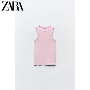 ZARA24春季新品 女装 水洗效果罗纹 T 恤 3253310 626