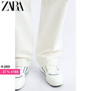 ZARA特价精选 男鞋 白绿色复古时尚运动休闲鞋板鞋 2251320 500