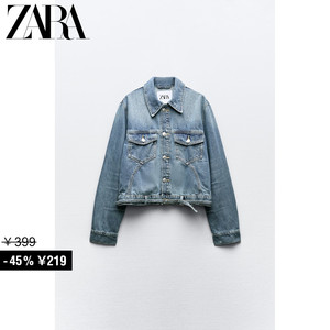 ZARA特价精选 TRF 女装 配腰带牛仔夹克外套 3607075 400