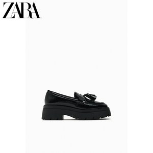 【狂欢价】ZARA2023秋季新品 TRF 女鞋 黑色厚底增