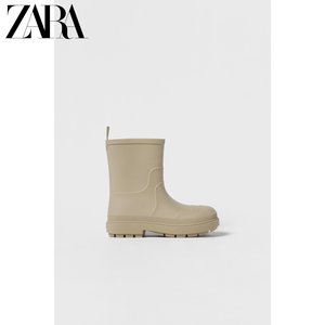 ZARA24春季新品 儿童鞋女童 淡米黄色雨天橡胶靴 2003130 002