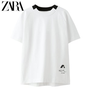 ZARA 新款 童装男童 弹力补丁饰运动 T 恤 0962673 250