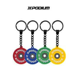 XPODIUM  彩色橡胶挂件 杠铃片 钥匙扣