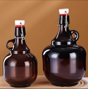 1000ml棕色避光密封玻璃瓶  油瓶 纯露储存瓶 自酿酒瓶卡扣玻璃瓶