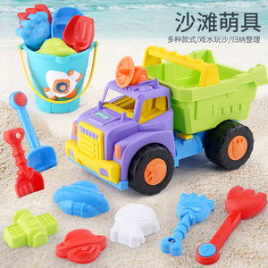 儿童铲子沙滩玩具海边玩沙工具大号桶收纳套装男孩翻斗工程车小孩