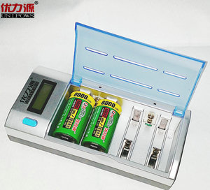 优力源1号电池充电器套装 配2节一号大号充电电池燃气灶906+D6000