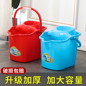 加厚地拖桶家用储水塑料拖把桶旋转挤水拖地桶老式墩布桶拧水单桶