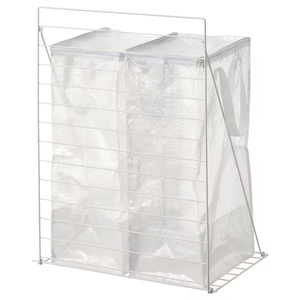 杭州代购IKEA宜家约斯坦袋子带支架白色透明室内户外60x40x74厘米
