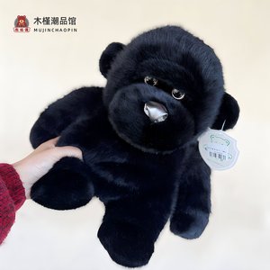 新款正版柔软抱睡黑猩猩公仔大金刚毛绒玩偶创意玩具男孩生日礼物