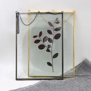 复古金属相框透明玻璃画框植物标本夹装饰照片墙北欧简约挂墙相框