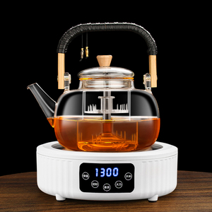 加厚玻璃煮茶壶蒸煮一体电陶炉专用烧水壶提梁白茶养生煮茶器套装