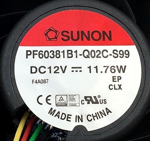 建准 SUNON PF60381B1-Q02C-S99 6038增压风扇 12V 11.76W