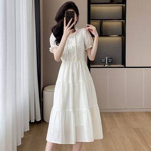新中式国风雪纺连衣裙子女夏款高级感气质遮肚显瘦时尚改良旗袍裙