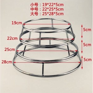 锅圈不锈钢实心钢筋焊接双层圈架子隔热防烫置物专用多种锅具包邮