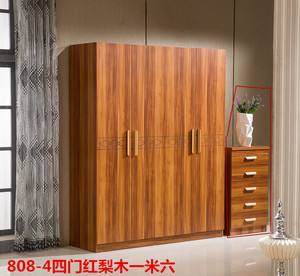 大衣柜加高带顶柜23，456平开门整体板式家具组合组装实木质衣柜
