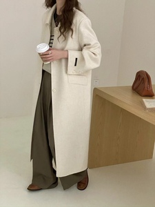 东大门新款韩版时尚显瘦修身双面羊绒大衣外套女中长款羊毛大衣女