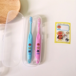 日本0进口1狮王LION面包超人宝宝儿童牙膏牙刷5岁旅行套装带盒40g