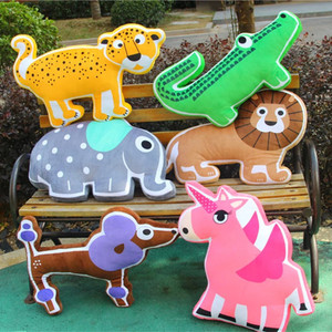出口加拿大正品ins创意动物造型儿童房抱枕靠垫坐垫玩具卡通玩偶