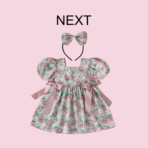 英国NEXT女宝宝连衣裙夏季纯棉洋气女童公主裙0-1-3岁婴儿小裙子2