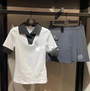 韩版网球高尔夫球女装服装速干A字防走光短裙短袖上衣套装女裙夏