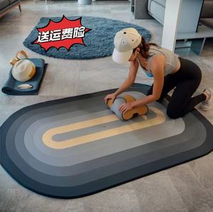 健腹轮专用垫防滑瑜伽垫腹肌轮垫子滑盘地垫运动器械健身家用垫子