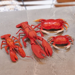 仿真龙虾螃蟹模型假海鲜食物摆件拍摄道具样板房酒店装饰餐厅摆设
