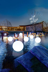 蒙帝洛斯水上球形灯广场水池防水景观亮化圆球灯户外水面发光球灯