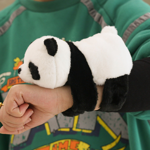 抱手腕大熊猫啪啪圈毛绒玩具手环拍拍圈公仔毛绒玩偶成都基地同款