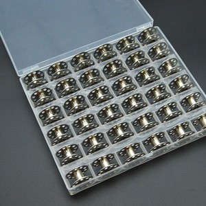 25/36/50格透明塑料金属梭芯家用电动缝纫机配件梭芯盒收纳盒锁芯