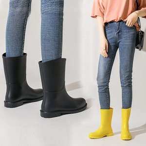 雨牧雨鞋女款时尚日系雨靴中筒防水轻便套鞋水鞋新款水靴防滑胶鞋
